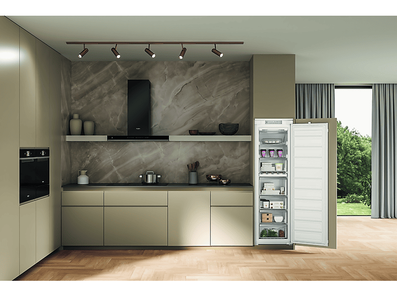 Congelador integrable - Whirlpool WHSD18F073C1, 209 l, No Frost, 177.1 cm, 6th Sense, Blanco