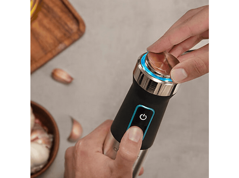 Batidora de mano - Cecotec Power TitanBlack 1500 XL PerfectCream&Crush, 1500 W, 0.8 l, Función Turbo, Plata