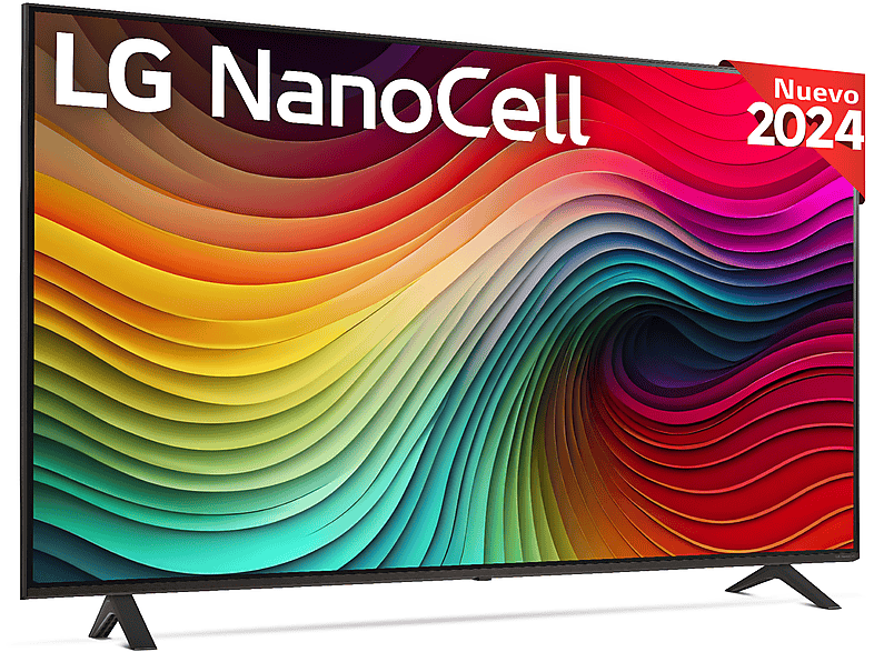 TV LED 55 - LG 55NANO82T6B, UHD 4K, Procesador Inteligente 4K α5 Gen7, Smart TV, DVB-T2 (H.265), Negro