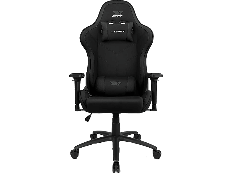 Silla gaming - Drift gaming DR110, Tela, Reposabrazos 4D, Alta transpiración, Hasta 150 kg, Negro