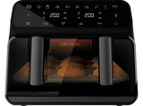 Freidora de aire - Cecotec Cecofry Advance 9000 Window, 2850 W, 9 L, Opción dividir la cubeta en dos de 4.5 L, 6 Modos, Black