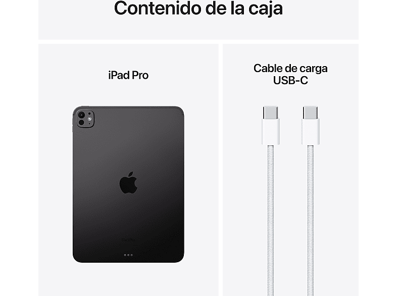 Apple iPad Pro (2024), 2 TB, Negro Espacial, 11, WiFi, Pantalla estándar, Chip M4, 10GPU