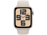 APPLE Watch SE (2023), GPS+CELL, 44 mm, Caja de aluminio blanco estrella, Vidrio delantero Ion-X, Talla M/L, Correa deportiva blanco estrella