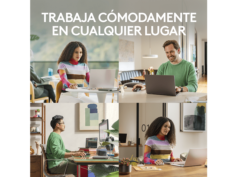 Ratón inalámbrico - Logitech MX Anywhere 3S, Inalámbrico, Bluetooth, 8000 ppp, Multiplataforma, Botones programables, Blanco