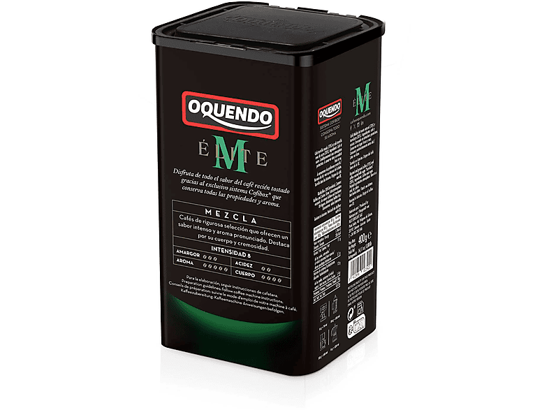 Café molido - Oquendo Cofibox Élite Mezcla 400g, 50% Arábica y 50% Robusta + Café molido torrefacto