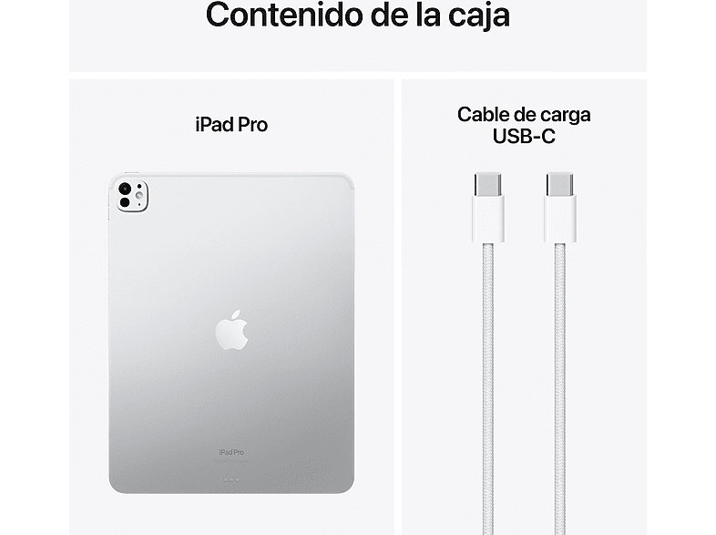 Apple iPad Pro (2024), 2 TB, Plata, 13, WiFi, Pantalla estándar, Chip M4, 10GPU