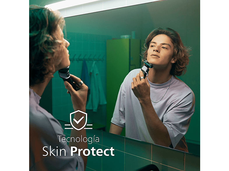 Afeitadora - Philips X5006/00, Autonomía de 50 min, Carga rápida, Lavable, Afeitado en seco/húmedo, Tecnología SkinGlide, Anticorrosión, Negro