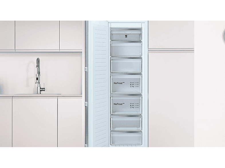 Congelador vertical - Balay 3GIE737F, 212 l , 177 cm, Tecnología Inverter, Cajón Big Box, Sin panelar