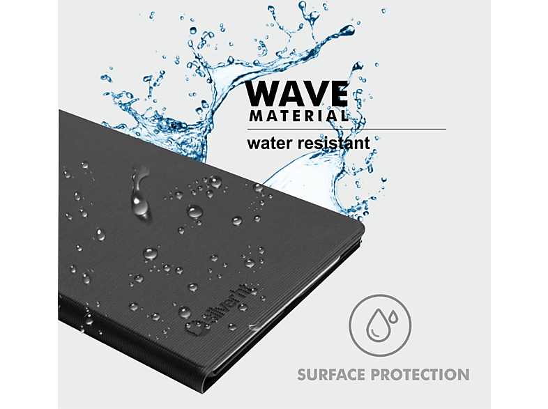 Funda tablet - Silver HT Samsung A9+, Para 11, Teclado Bluetooth, Cable USB-C, Antideslizante, Negro