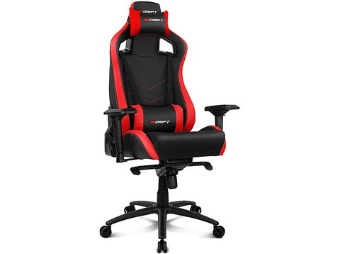 Silla gaming - Drift DR500R, Reposabrazos 4D, Cojín cervical y lumbar, Reclinable, Giratorio