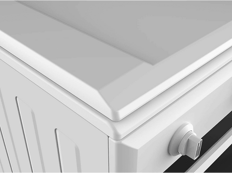 Cocina a gas - OK. OFC 2421-3 A, Gas Natural y Gas Butano, 4 quemadores, Horno de gas, 49 l de Capacidad, Blanco