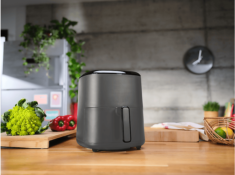 Freidora de aire - Moulinex Easy Fry Max 5L EZ245H,1500 W, 200 °C, 10 Programas, Tecnología Extra-Crisp, Temporizador, Panel Táctil LCD, Gris