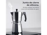 Cafetera tradicional - Cecotec Mokclassic 300 Shiny, 3 tazas, 150 ml, Aluminio fundido, Shiny