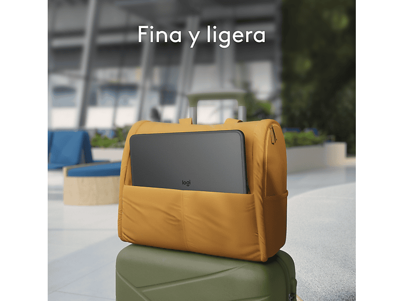 Funda con teclado - Logitech Combo Touch iPad Pro 13 inch, Retroiluminación, Accesos directos, Teclado extraíble, 4 modos de uso, Trackpad, Negro