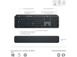 Pack Teclado + Ratón - Logitech Combo MX KEYS S, Inalámbrico, Bluetooth, Iluminación personalizable, Windows/Mac, USB C, Negro