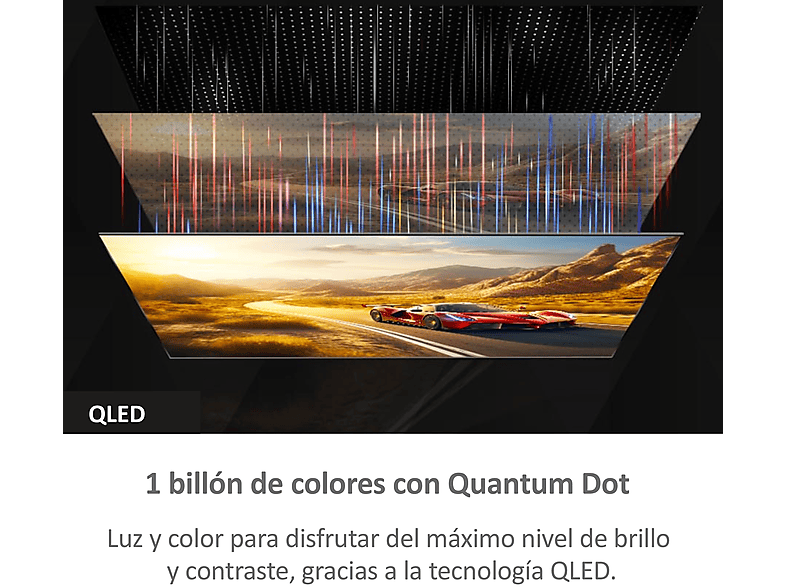 TV QLED 65 - Haier Q8 Series H65Q800UX, Smart TV (Google TV), HDR 4K, Direct LED, Dolby Atmos-Vision, Gaming 120 Hz, Negro