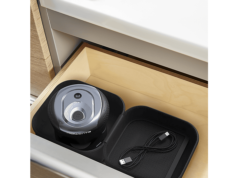 Afeitadora  Rowenta Barber Experience, Afeitadora de cabeza, 5 cabezales, Autonomía 80 min, Wet & Dry, Ergonómico, Cuchillas flexibles, Neceser, Negro