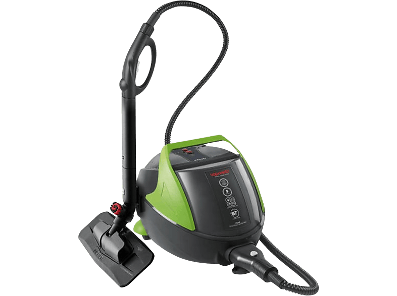 Limpiador de vapor - Polti Vaporetto Pro 95 Turbo Flexi, 1.3 l, 1100 W, 5 bares, Negro y Verde