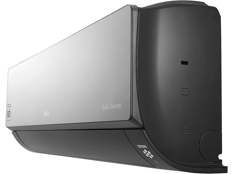 Aire acondicionado - LG MIRROR09UVN, Split 1x1, 2268 fg/h, WiFi, Inverter, Bomba de calor, Negro