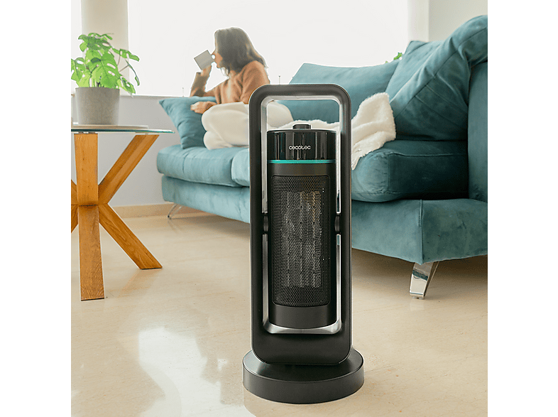 Calefactor - Cecotec ReadyWarm 2000 Max Ceramic Rotate Design, 2000W, 3 modos de funcionamiento, Oscilación, Termostato regulable, Black