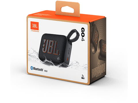 Altavoz inalámbrico - JBL Go 4, 4.2 W, Bluetooth, 7 h autonomía, Resistente al polvo y agua, Negro