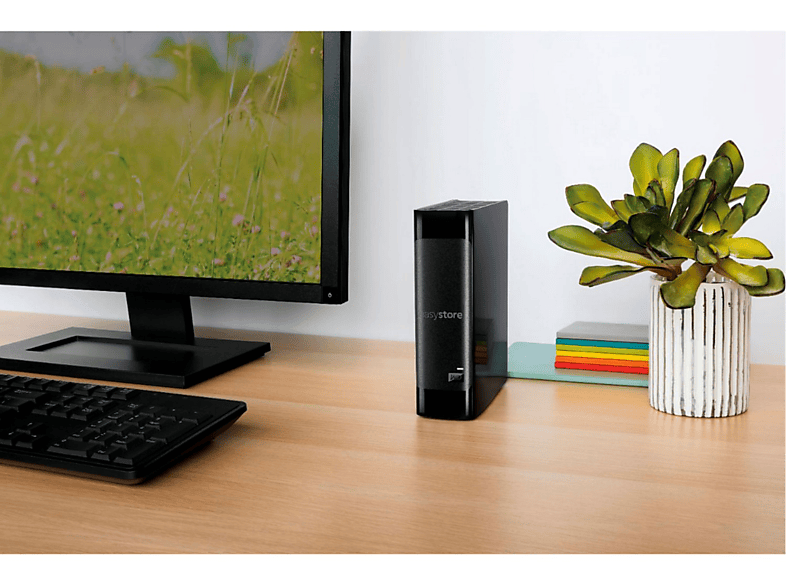 Disco duro externo 14TB - WD Easystore Desktop, Sobremesa, HDD, USB 3.2, Copia de seguridad, 3.5, Negro