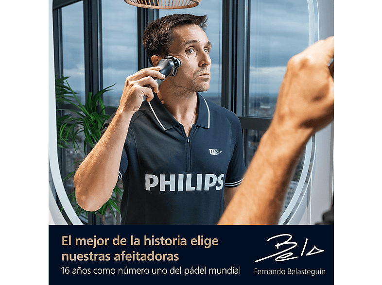 Afeitadora - Philips X5006/00, Autonomía de 50 min, Carga rápida, Lavable, Afeitado en seco/húmedo, Tecnología SkinGlide, Anticorrosión, Negro