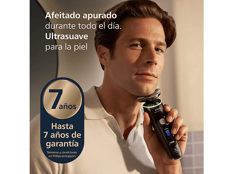 Afeitadora - Philips i9000 Prestige Ultra XP9400/31, Afeitado en seco/mojado con tecnología SkinIQ Pro, Sensor IA de presión y control, App smartphone
