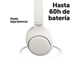 Auriculares inalámbricos - Vieta Pro Calm 2, Circumaurales, Bluetooth, Cancelación de Ruido, 60h Autonomía, Blanco