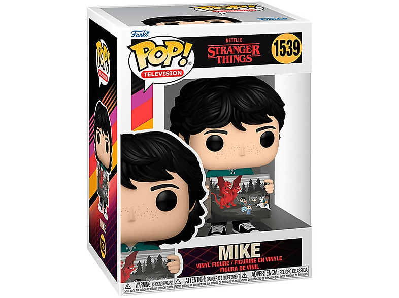 Figura Funko Pop! - Funko Pop! Stranger Things S4: Mike con Cuadro de Will, Vinilo, 10 cm