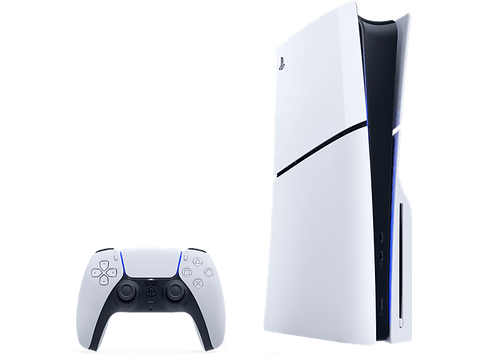 Consola - Sony PlayStation 5 Slim Standard, 1 TB SSD, 4K, 1 mando, Chasis D, Blanco