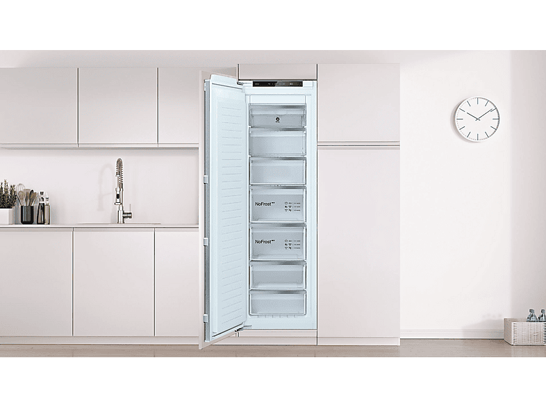Congelador vertical - Balay 3GIE737F, 212 l , 177 cm, Tecnología Inverter, Cajón Big Box, Sin panelar