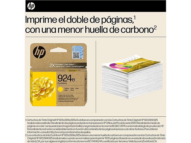 Cartucho de Tinta Original HP EvoMore 924e amarilla