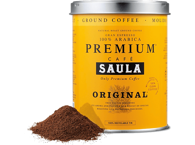 Café molido - Saula Gran Espresso Premium Original, Arábica, Intenso, 250g, Colombia