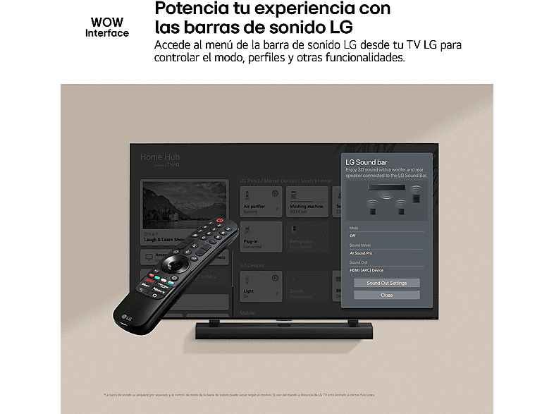 TV QNED 86 - LG 86QNED80T6A, UHD 4K, Procesador Inteligente 4K α5, Smart TV, DVB-T2 (H.265), Negro