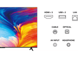 TV LED 55 - TCL 55P635, LCD, 4K HDR TV, Google TV, Control por voz, Smart TV, Dolby Audio, HDR10, Negro