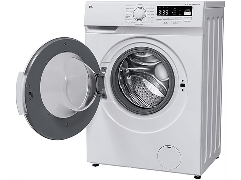 Lavadora carga frontal - OK OWM 7123 A INV, 7 kg, 1400 rpm, 15 Programas, Motor Inverter, Función vapor, Blanco