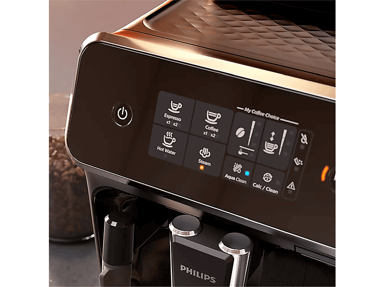 Cafetera superautomática - Philips EP2220/10, Molinillo integrado, Espumador de leche clásico, Filtro AquaClean, 1500W, 15 bar, 2 tazas, Negro