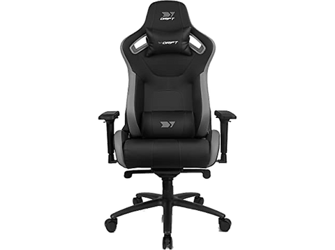 Silla gaming - Drift DR600, Reposabrazos 4D, Hasta 150 kg, Cojín cervical y lumbar, Reclinable, Gris