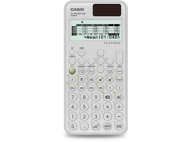 Calculadora científica - Casio FX-991SPCW, Más de 570 funciones, Pantalla alta resolución, 5 idiomas, Blanco