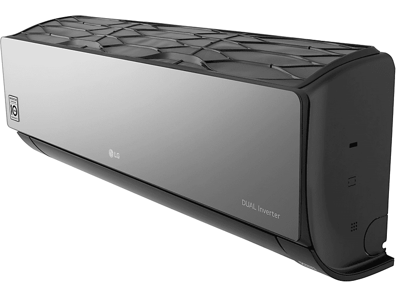 Aire acondicionado - LG MIRROR09UVN, Split 1x1, 2268 fg/h, WiFi, Inverter, Bomba de calor, Negro