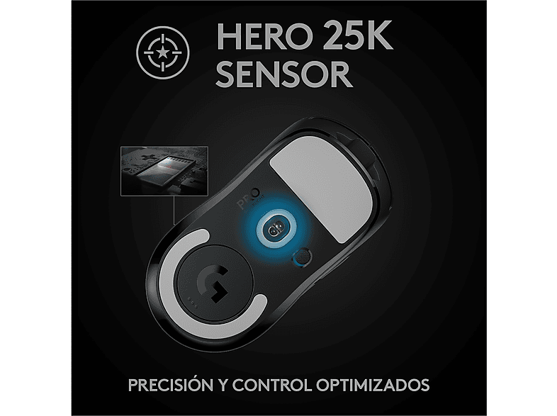 Auriculares gaming - Logitech G Pro X + Ratón gaming Pro X Superlight, Inalámbricos, Micrófono, Reducción de ruido, Hero 25K, Lightspeed, Negro