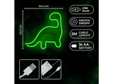 Luces LED - Forever RTV100298, Neón, USB, Dinosaur, Green