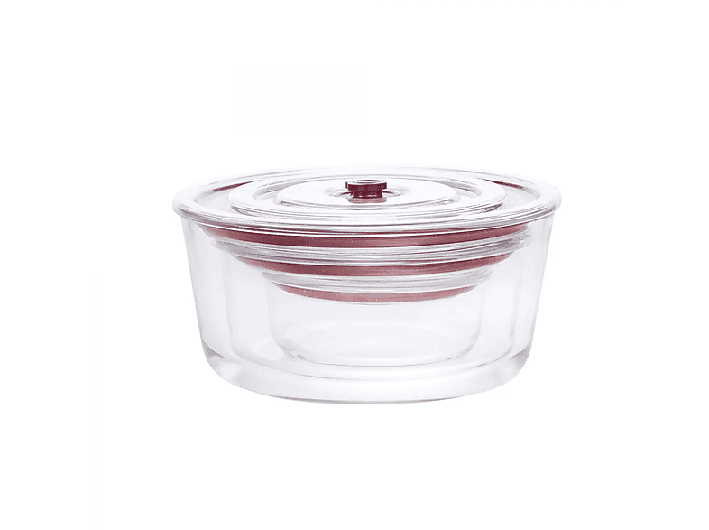 Recipiente hermético - Jata HREC4230, Pack de 3 Recipientes, Vidrio templado, Tapa con Función de Vacío, Transparente