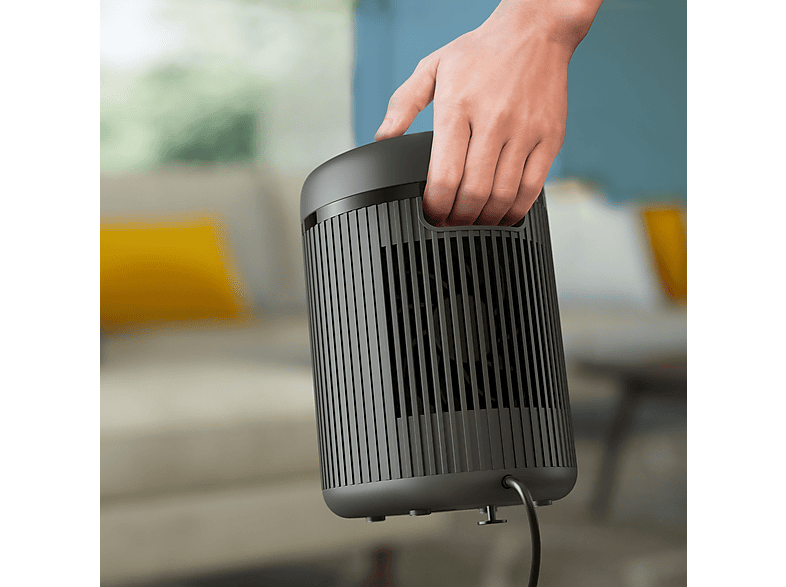 Calefactor - Philips CX2120, 1500 W, 15 m², 3 Velocidades, Temperatura Ajustable, Silencioso 24dB, Calentamiento en 2 segundos, Gris Oscuro