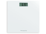 Báscula de baño - Rowenta Premiss BS1401V0, Peso máximo 150 kg, Vidrio Templado, Apagado Automático, Pantalla LCD, Diseño Extraplano, Blanco