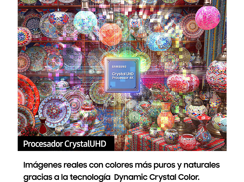 TV LED 65 - Samsung TU65CU7175UXXC, UHD 4K, Smart TV, PurColor, Object Tracking Sound Lite, Adaptive Sound, Motion Xcelerator, Negro