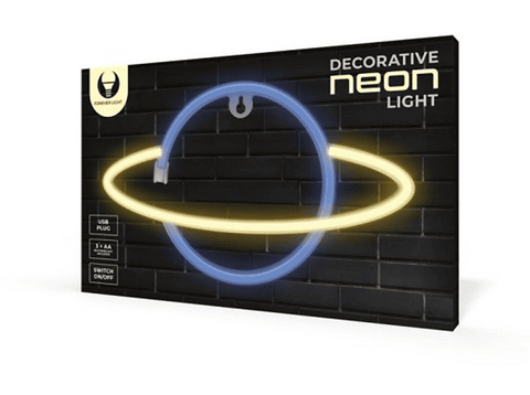 Luces LED - Forever RTV100228, Neón, BAT+USB, Saturn, Yellow, Blue