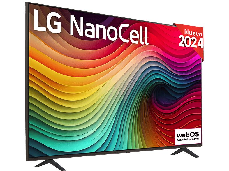 TV LED 55 - LG 55NANO82T6B, UHD 4K, Procesador Inteligente 4K α5 Gen7, Smart TV, DVB-T2 (H.265), Negro