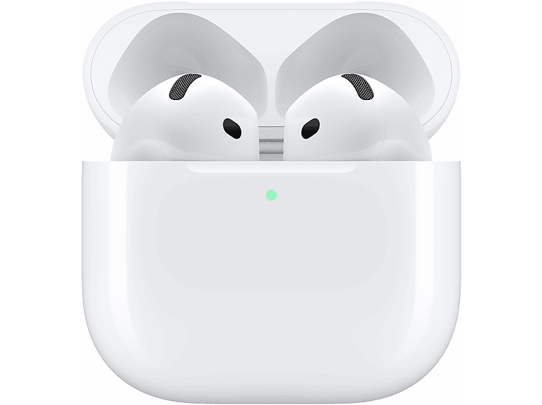 Apple AirPods 4 (2024 4ª gen), Inalámbricos, Bluetooth®, Estuche de carga inalámbrico, Chip H2, Siri, USB-C, Blanco